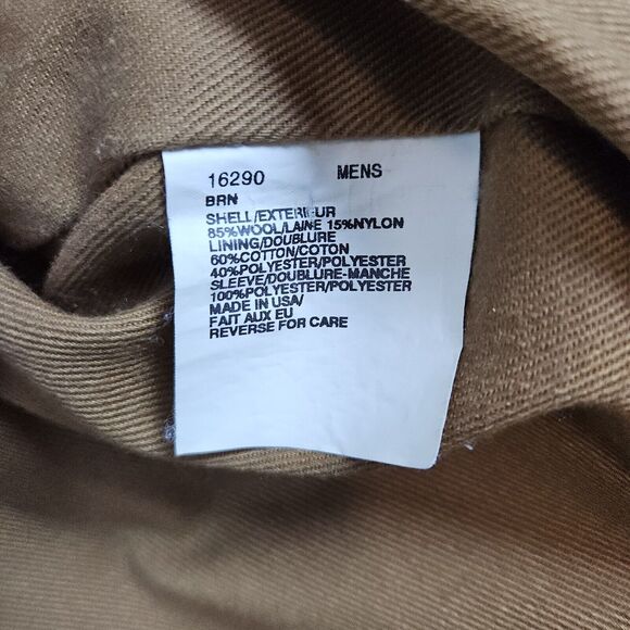 John Rich Bros Woolrich Men's Heavy Coat Brown Size XL 85% Wool Lined Hooded - Picture 12 of 16